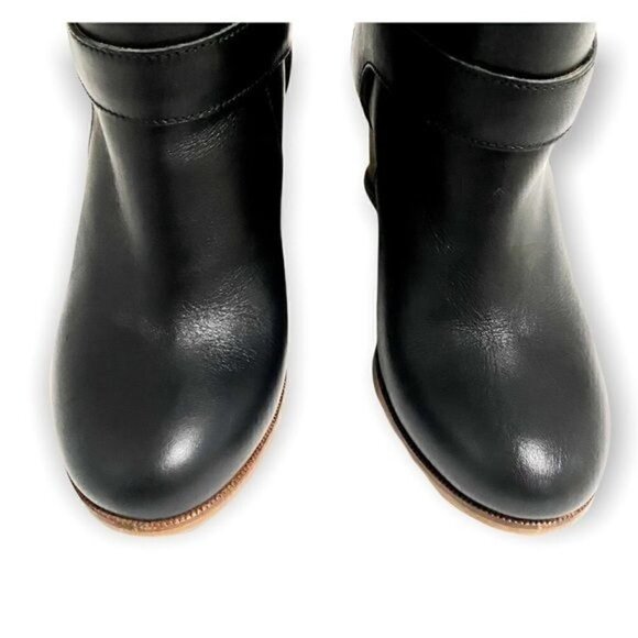MM6 Maison Martin Margiela Boots Black Leather Wedge Ankle Boots, Size‎ 36.5 EU - Picture 9 of 13